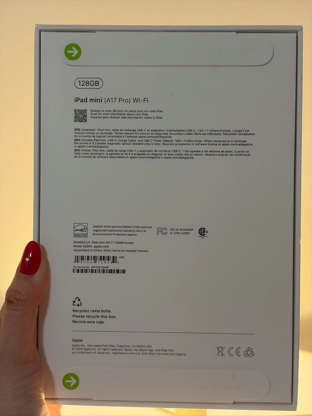 Apple iPad mini (A17 Pro) Wi-Fi 128GB Purple - photo 2