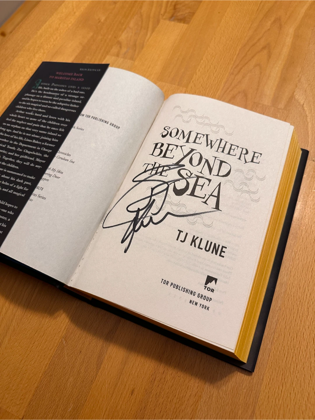 SIGNED Somewhere Beyond the Sea by TJ Klune
