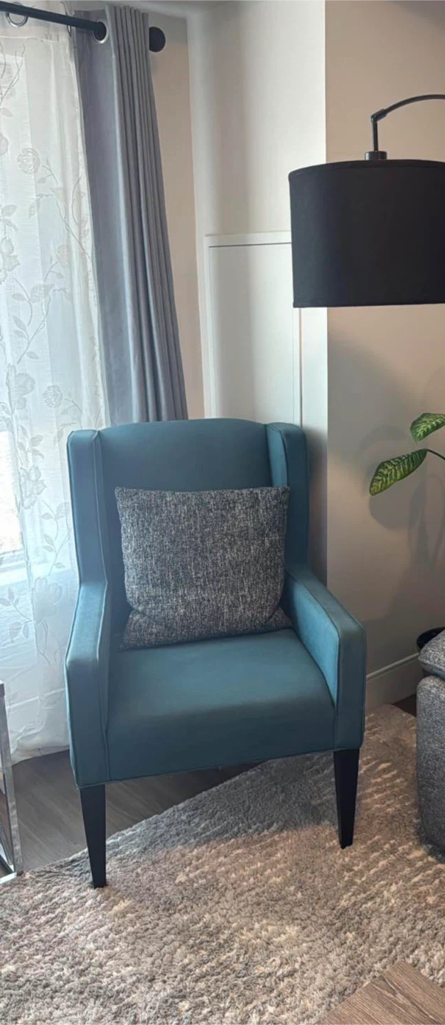 Teal Fabric Accent Chair - photo 2