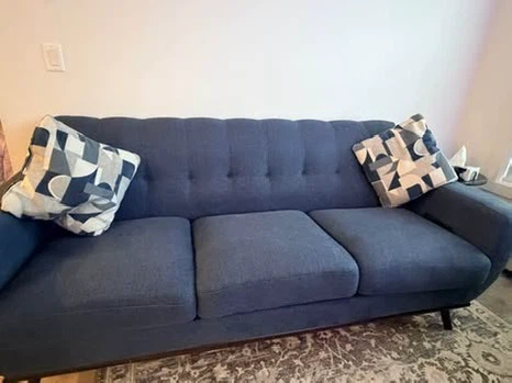 Ziva Sofa, Loveseat and Chair Set - Blue - photo 2