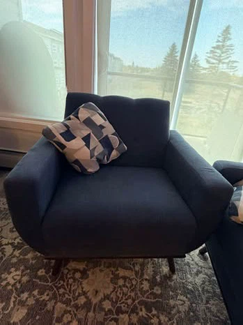 Ziva Sofa, Loveseat and Chair Set - Blue - photo 3