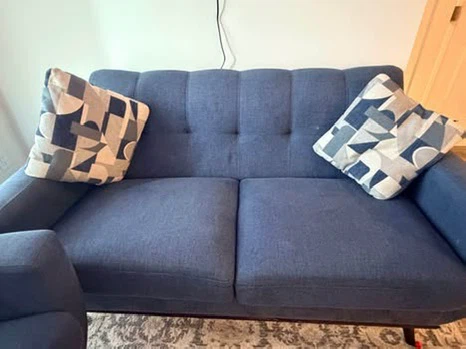 Ziva Sofa, Loveseat and Chair Set - Blue - photo 4
