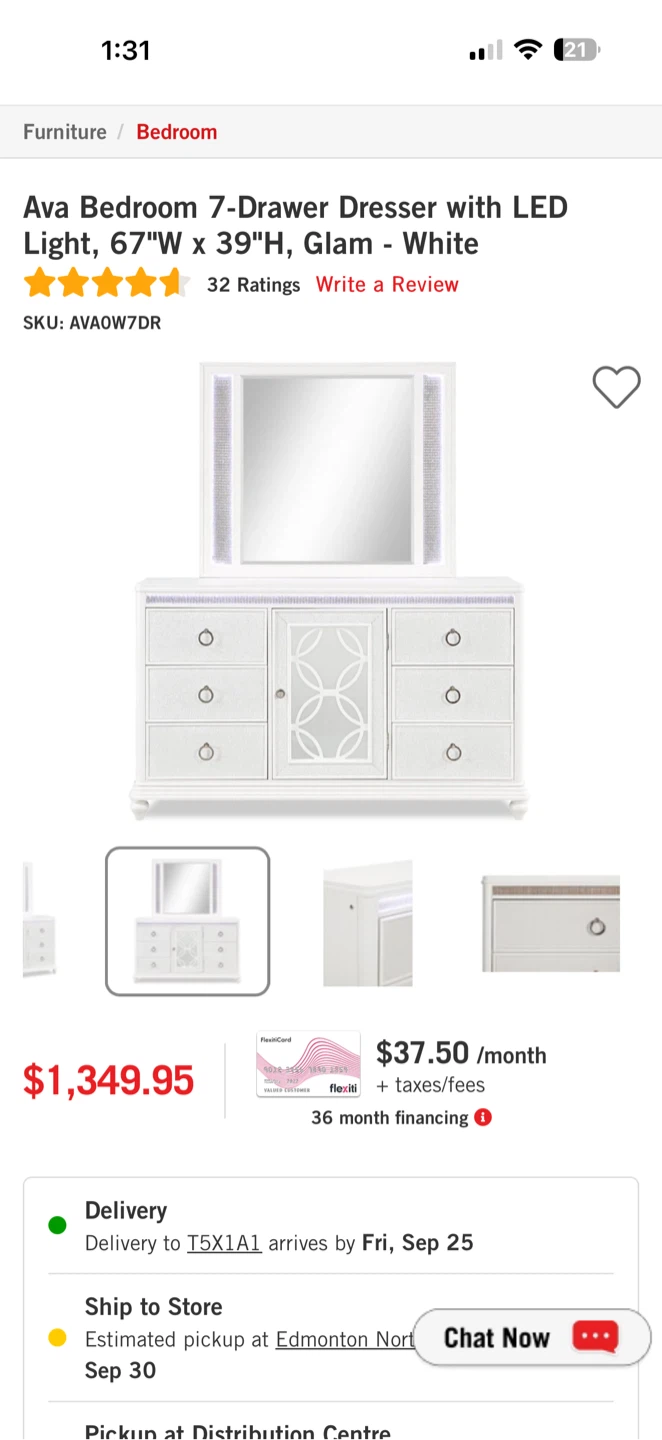 Ava Bedroom 7-Drawer Dresser with LED Light - photo 4