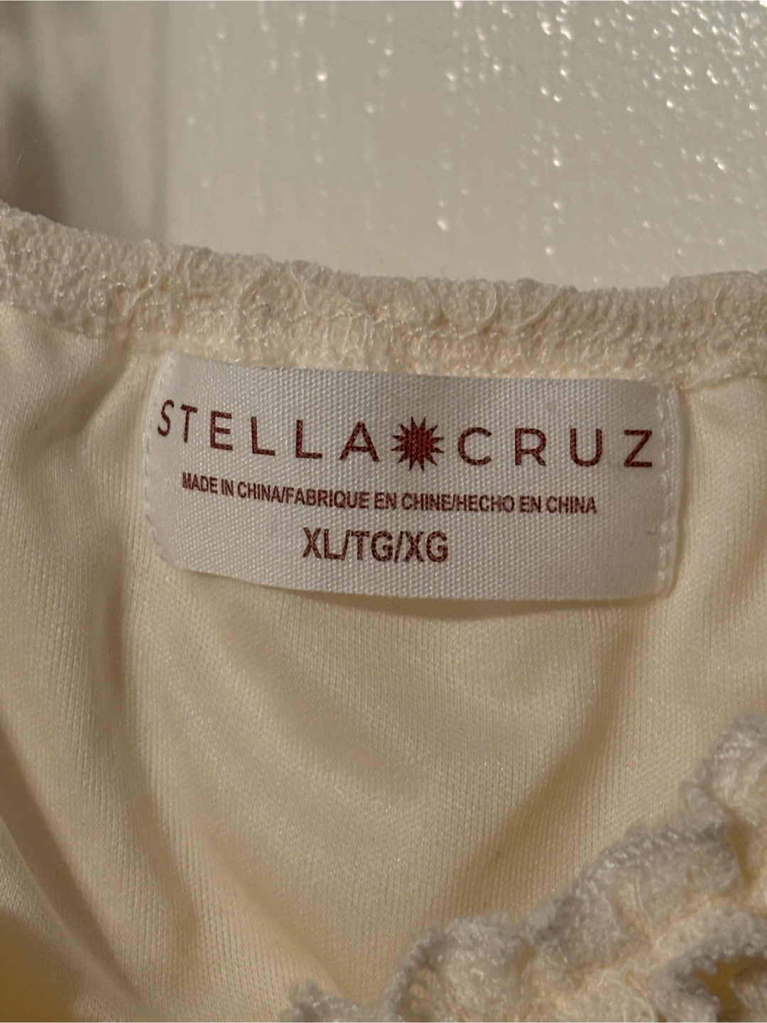 Stella Cruz cream lace tiered dress - photo 2