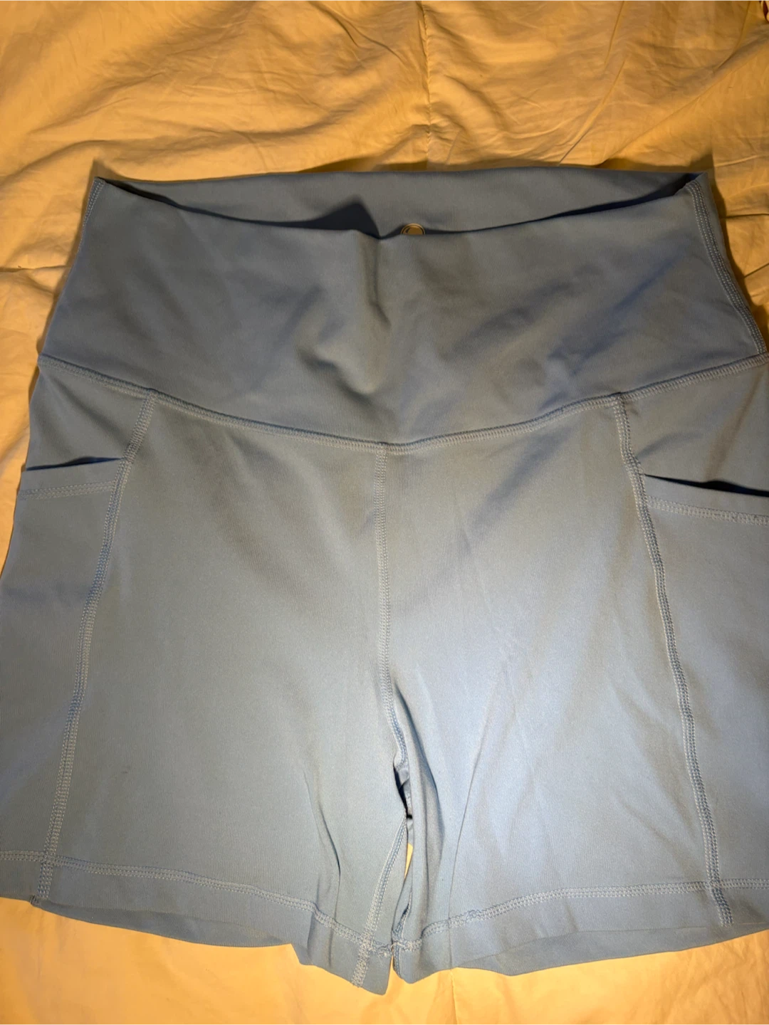 light blue biker shorts