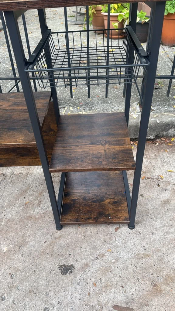 Industrial Kitchen Baker's Rack with Storage