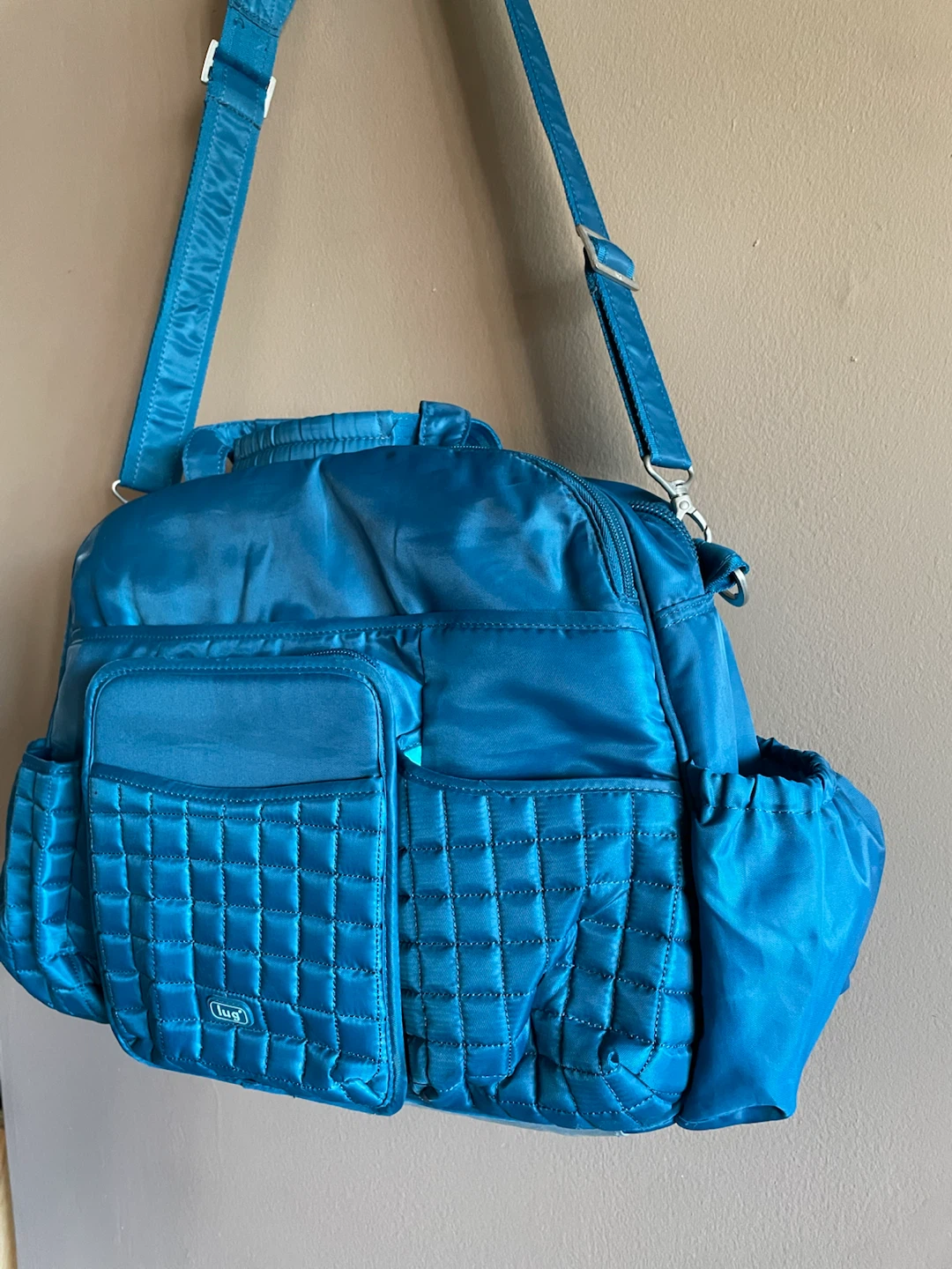 Lug Tuk Tuk Teal Blue Quilted Travel Tote Diaper Bag – EUC - photo 2