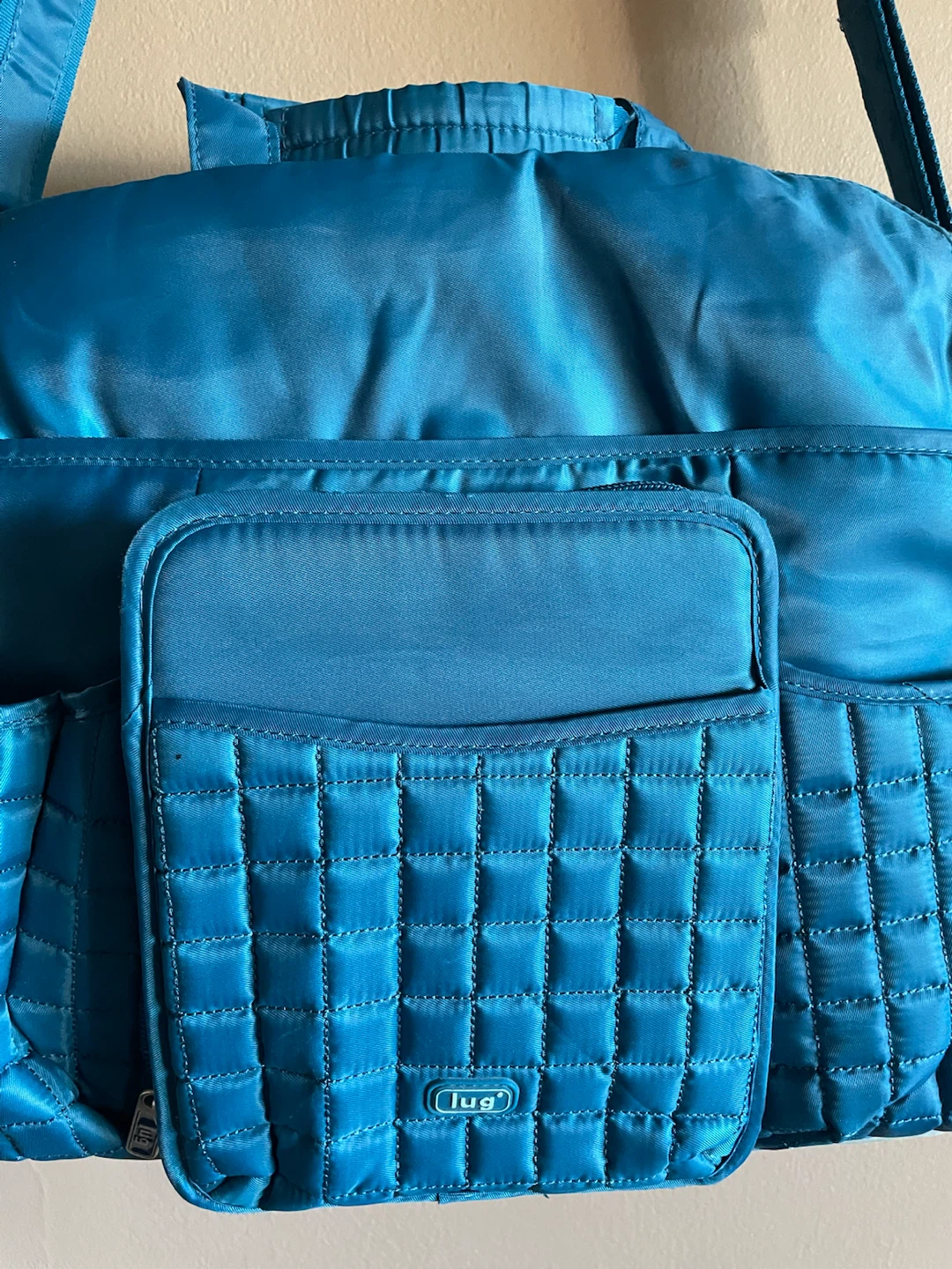 Lug Tuk Tuk Teal Blue Quilted Travel Tote Diaper Bag – EUC - photo 4