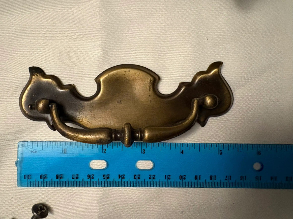 Vintage Brass Drawer Pulls - photo 2