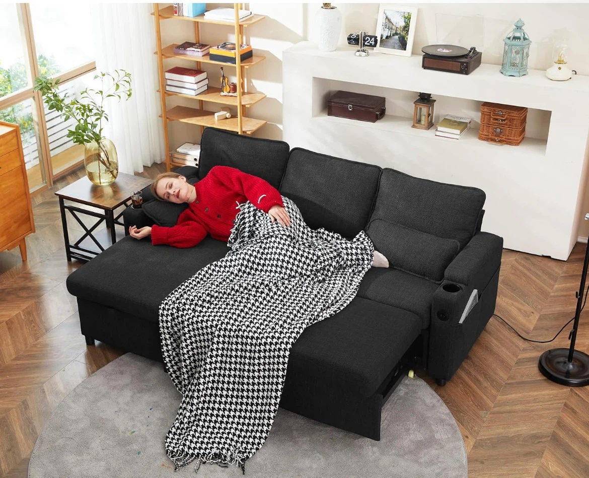 Sofa Bed Pull Out Sleeper Sectional - photo 5