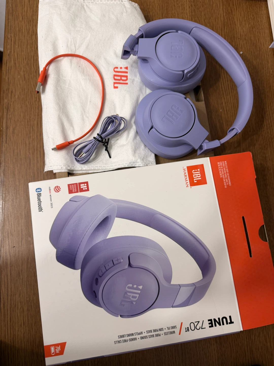 JBL Tune 720BT Wireless Headphones - Purple