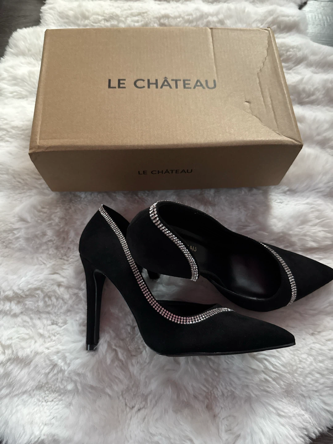 Le Château new Black Heeled Pumps with Rhinestone Detail - photo 2
