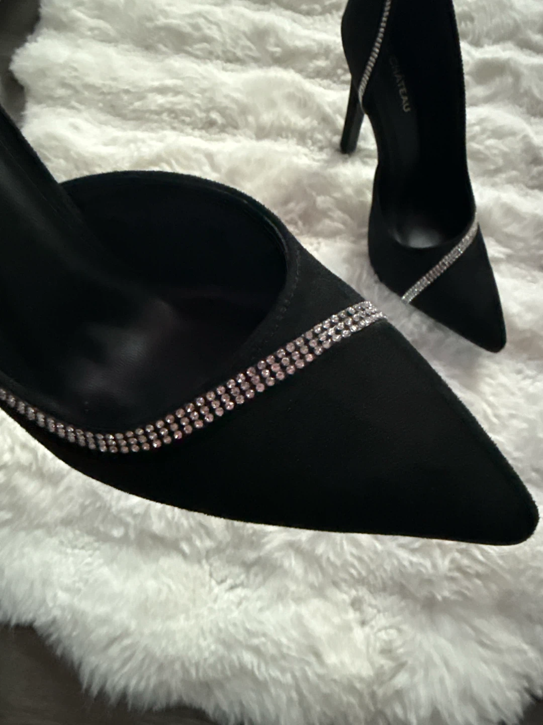 Le Château new Black Heeled Pumps with Rhinestone Detail - photo 3