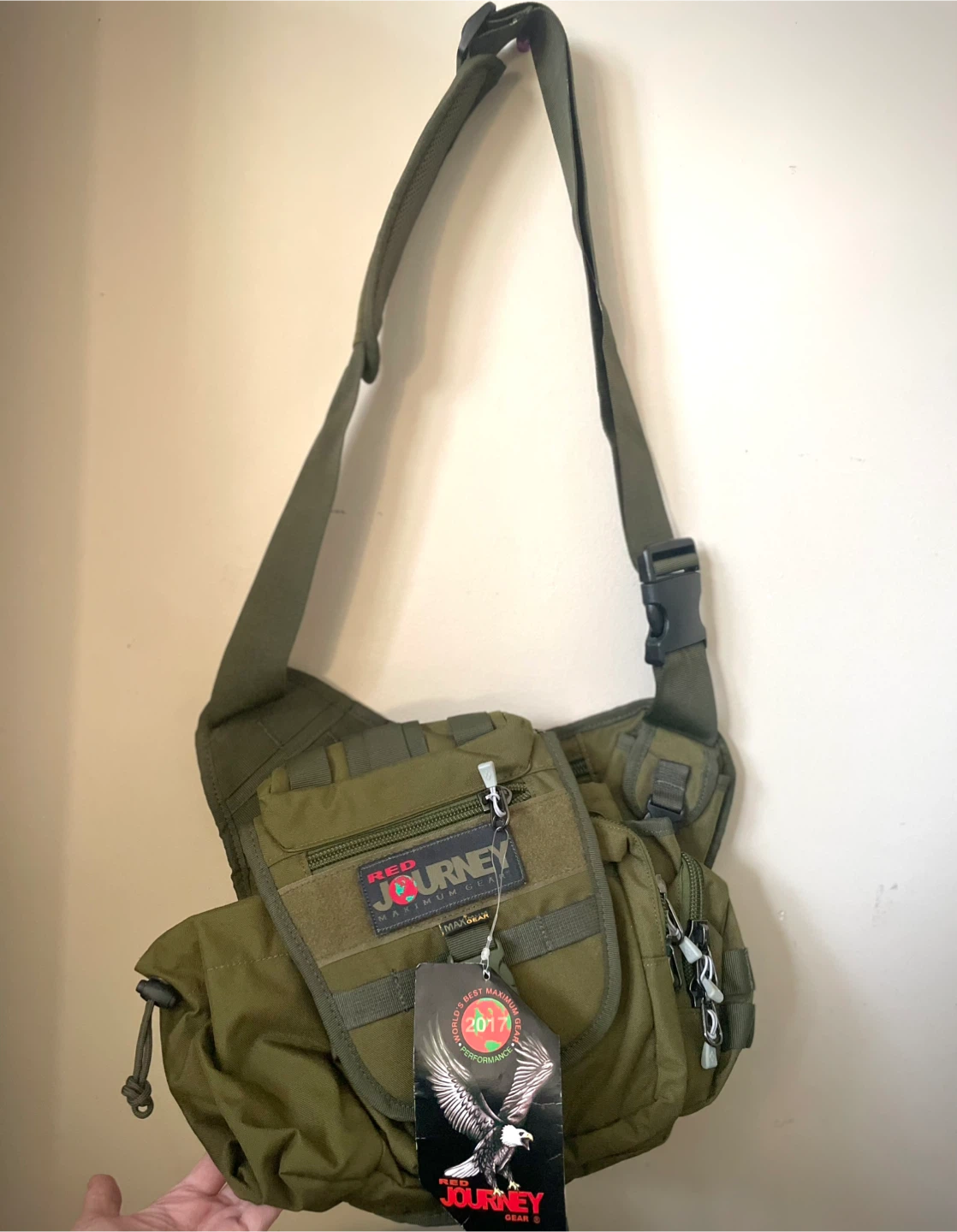 New Maximum Gear Olive Green Messenger Bag