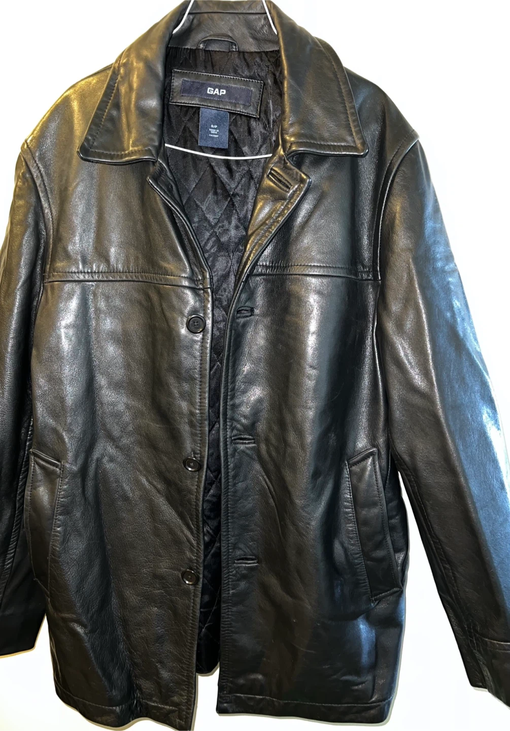 New-GAP Black Leather Jacket