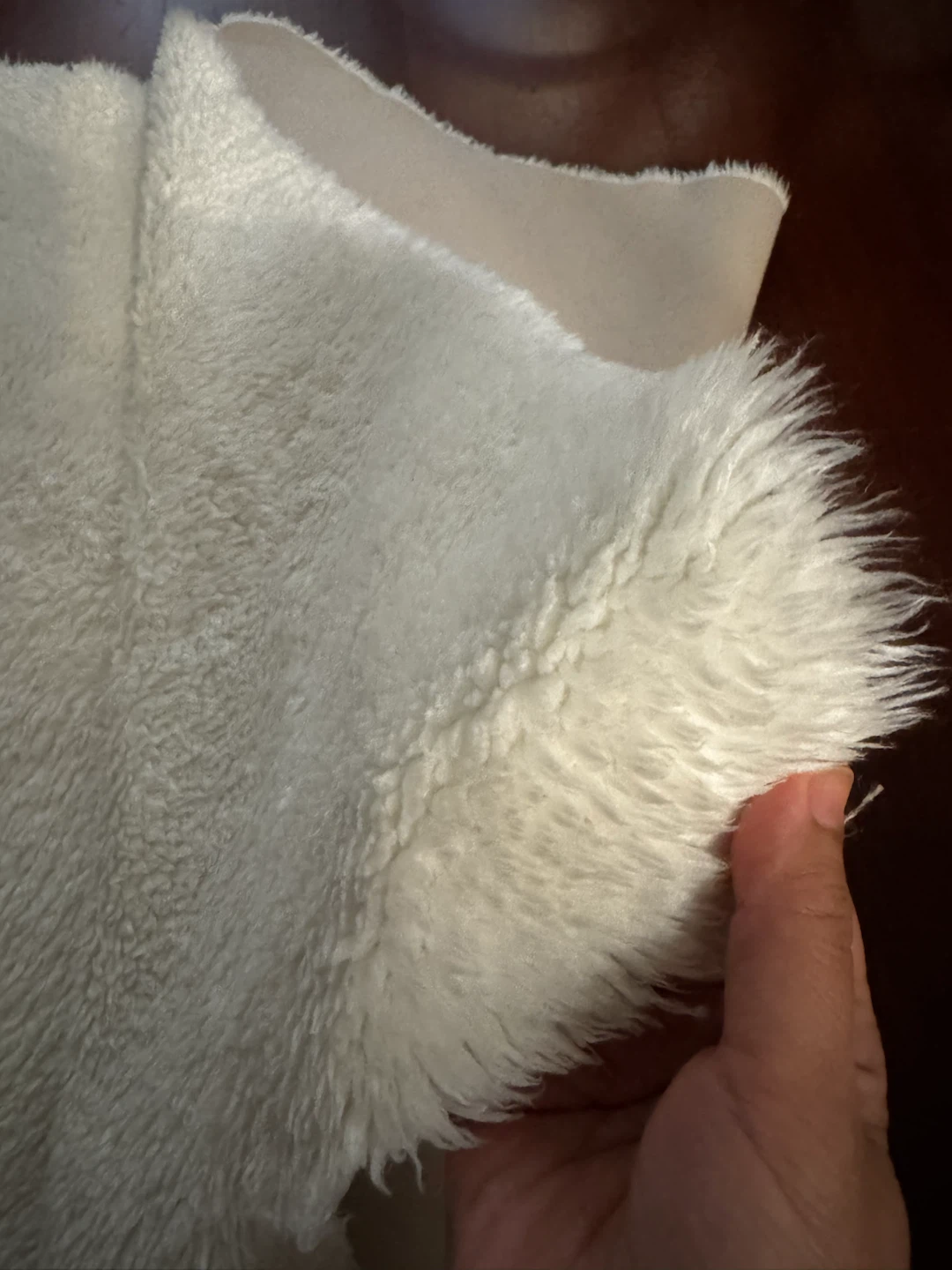 White Faux Sheepskin Area Rug - photo 3