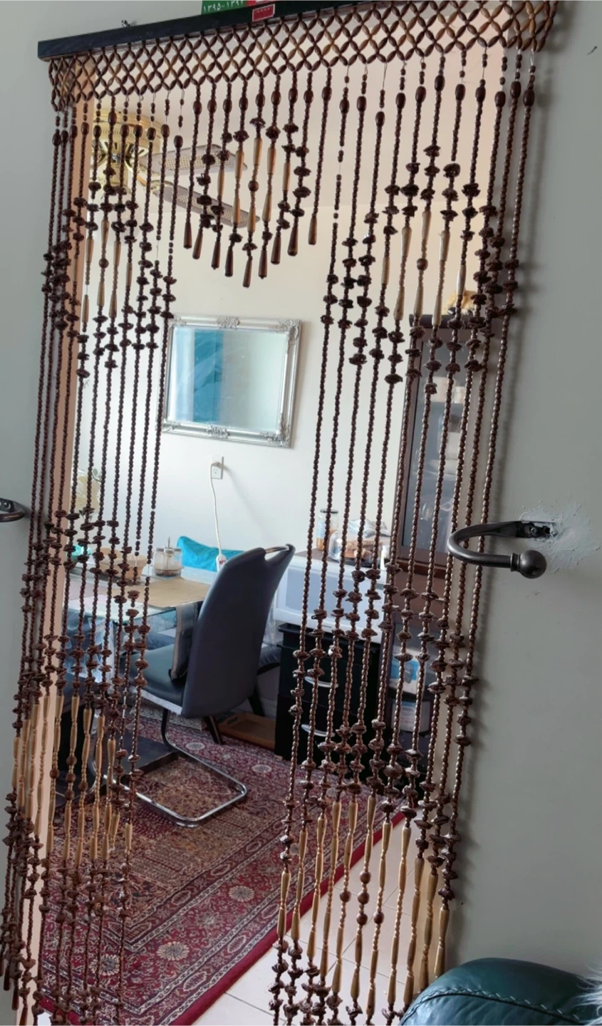 Moving sale Wooden Beaded Door Curtain