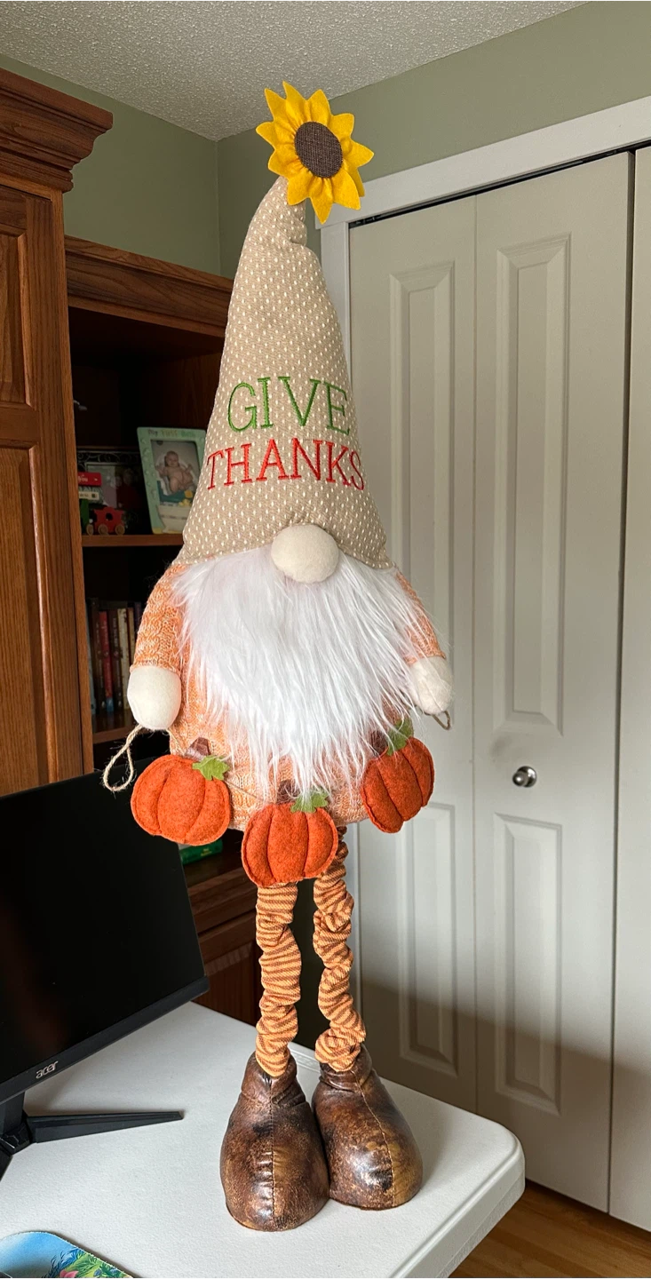 Fall Give Thanks Gnome Decoration - photo 2