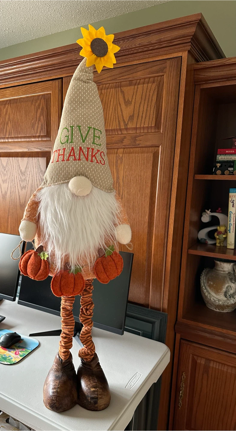 Fall Give Thanks Gnome Decoration - photo 3