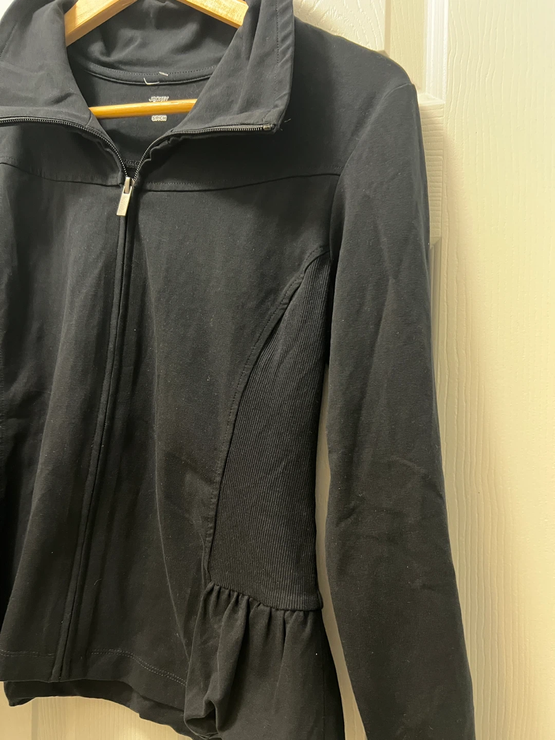 Jockey Black Peplum Zip-Up Jacket - photo 3