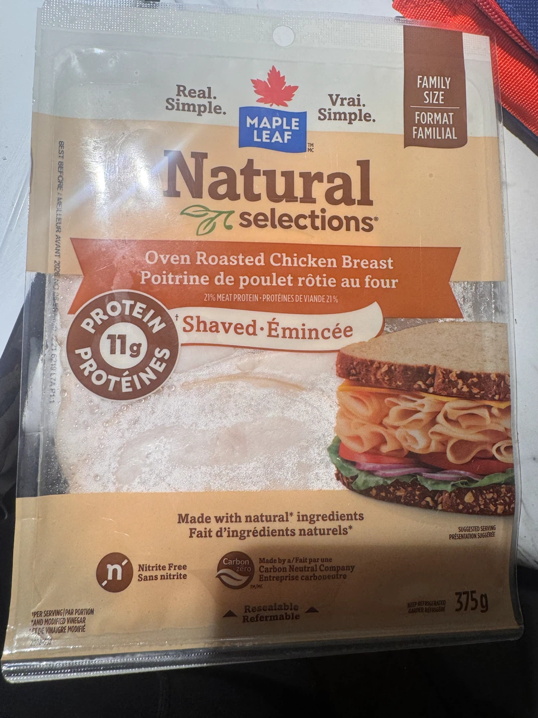 Maple Leaf Natural Selections Oven Roasted Chicken 375g