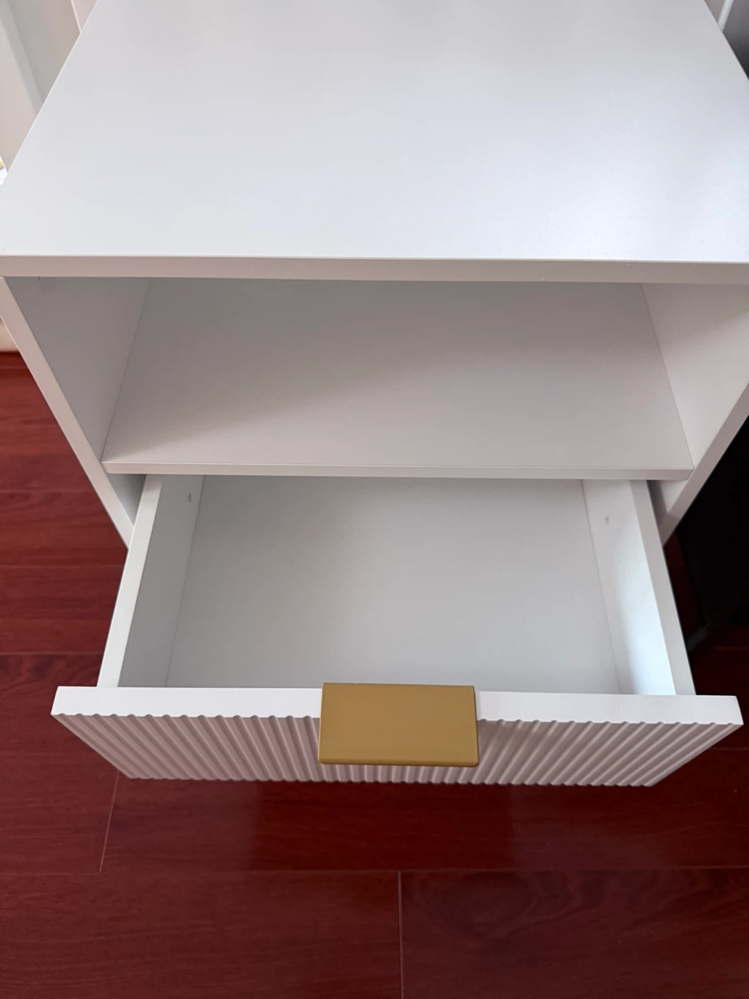 White Nightstand with Gold Legs - photo 5