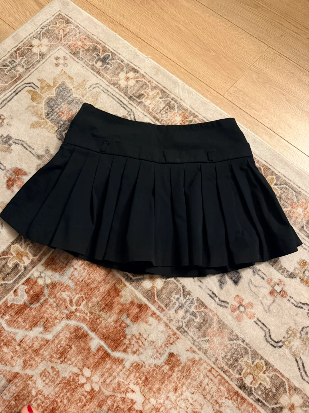 Zara black pleated skirt