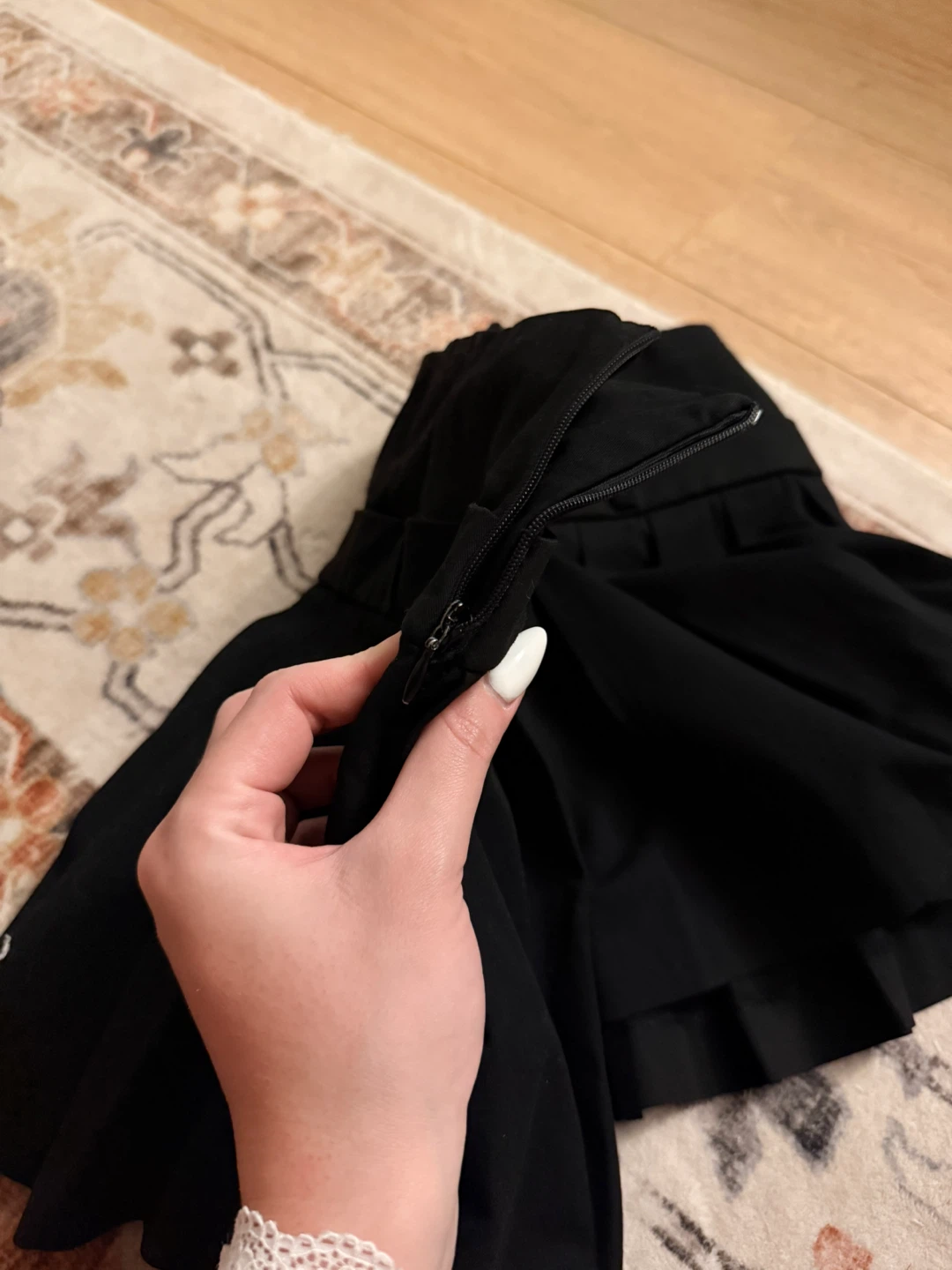 Zara black pleated skirt - photo 3