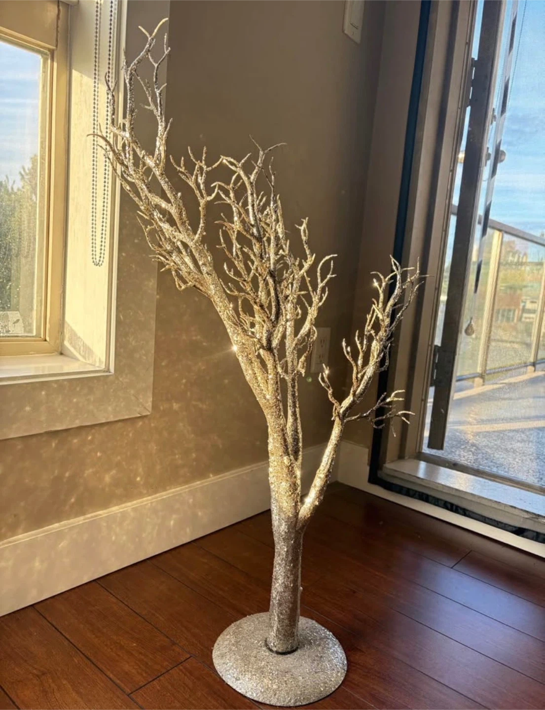 Gold Glitter Decorative Tabletop Tree