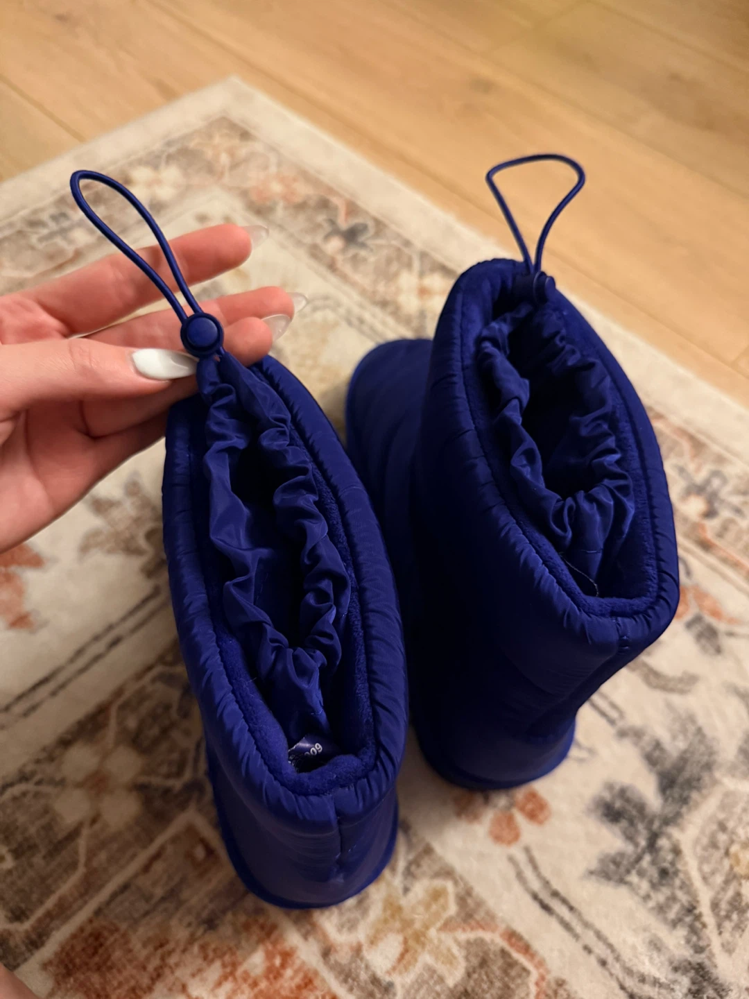 Oysho Quilted Winter Boots Blue - photo 2