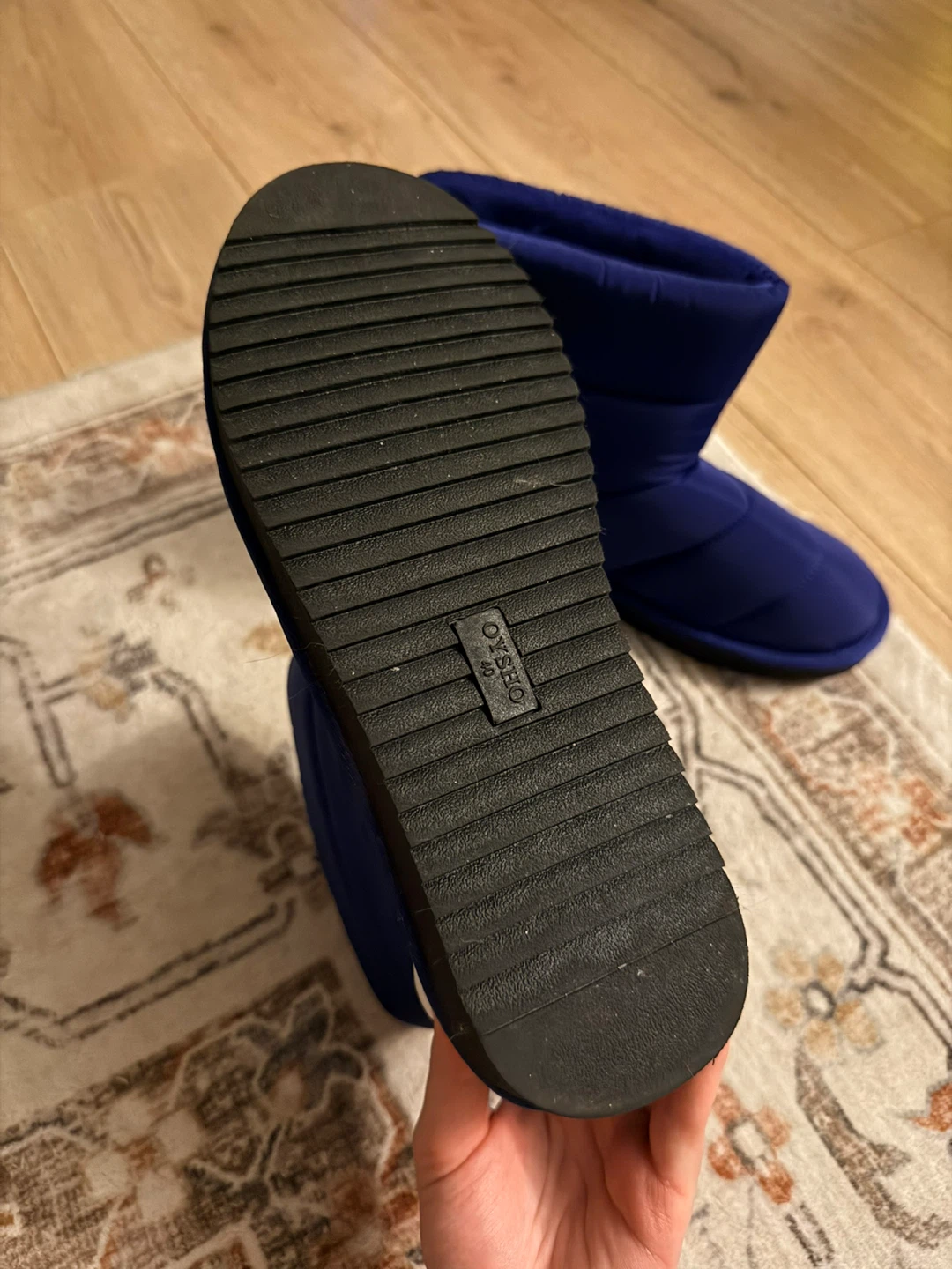 Oysho Quilted Winter Boots Blue - photo 5
