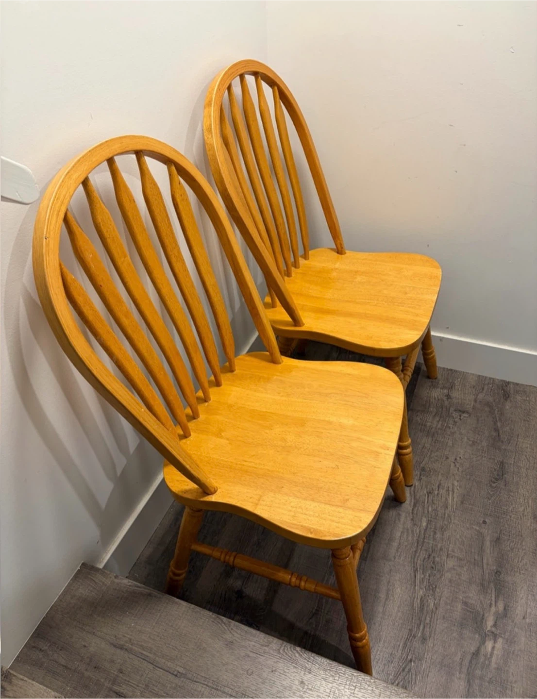 pair of wooden chairs for $50 - photo 2