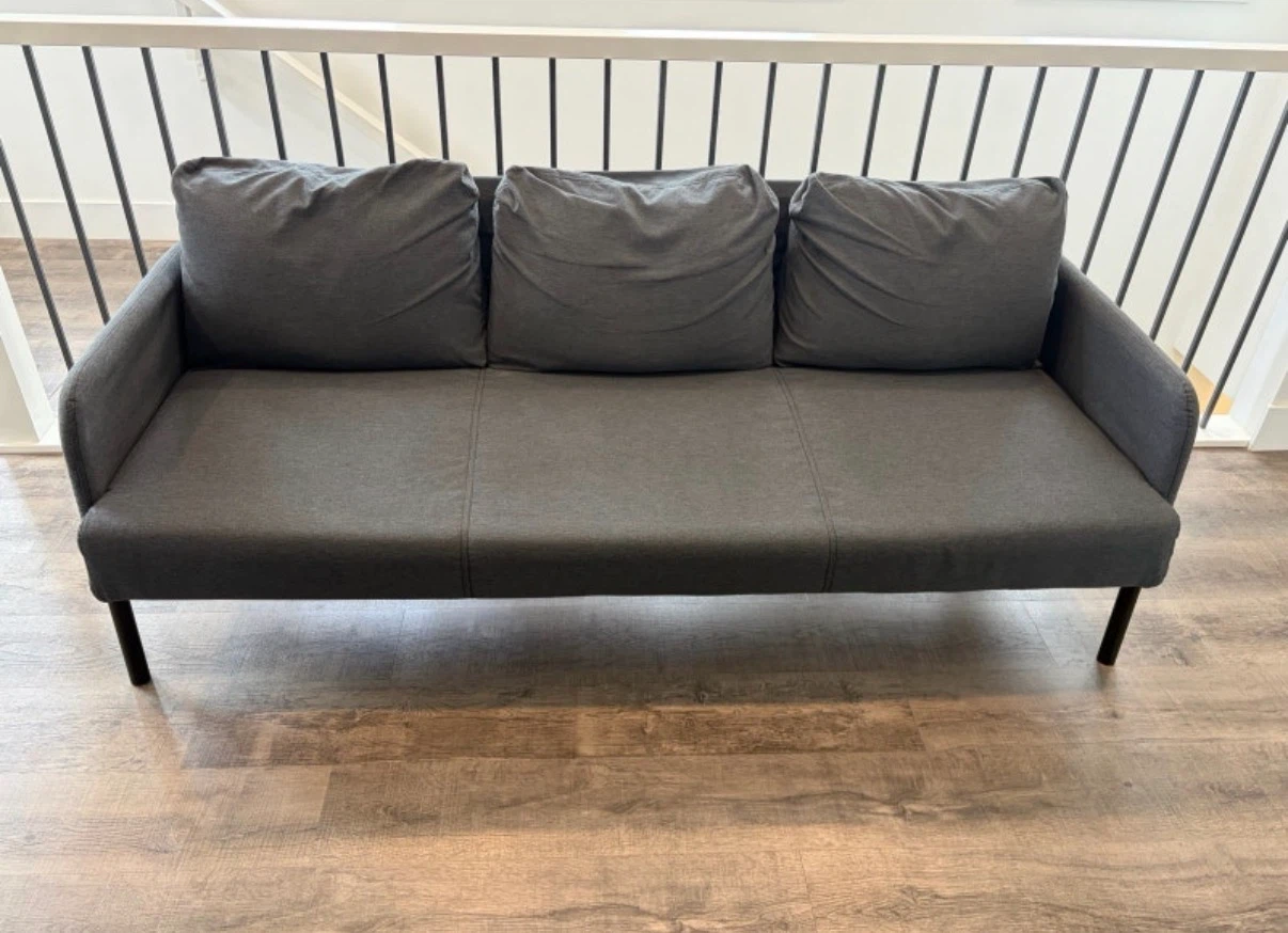 IKEA sofa 3 seats in dark grey colour