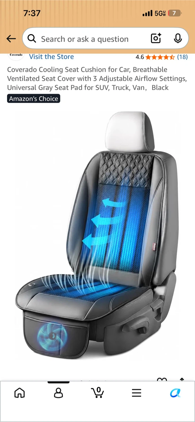 Coverado Cooling Car Seat Cushion