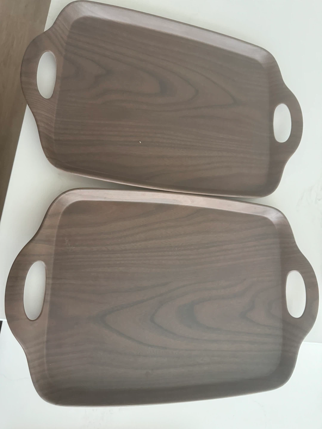 Set of Two Faux Wood Serving Trays - photo 2