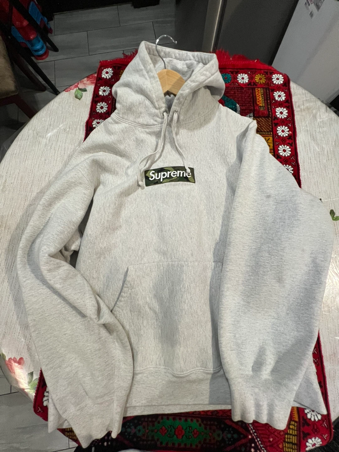 Supreme Box Logo Hoodie Grey Camo - photo 2