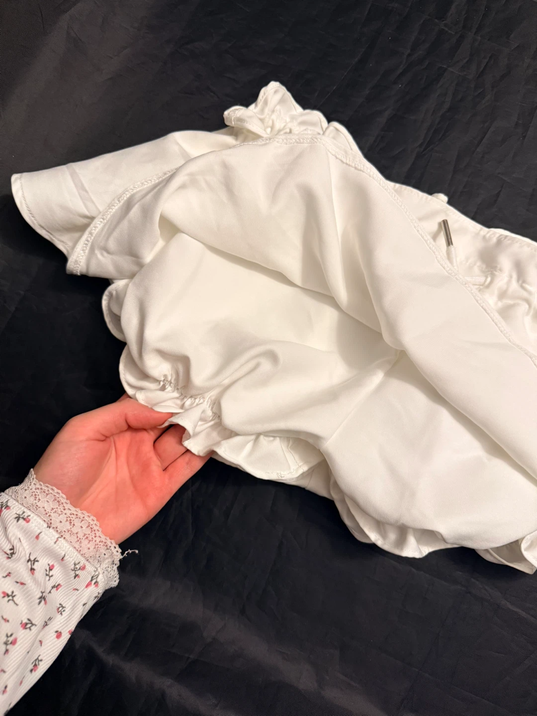 White Ruffle Bloomers Skirt with Shorts - photo 2