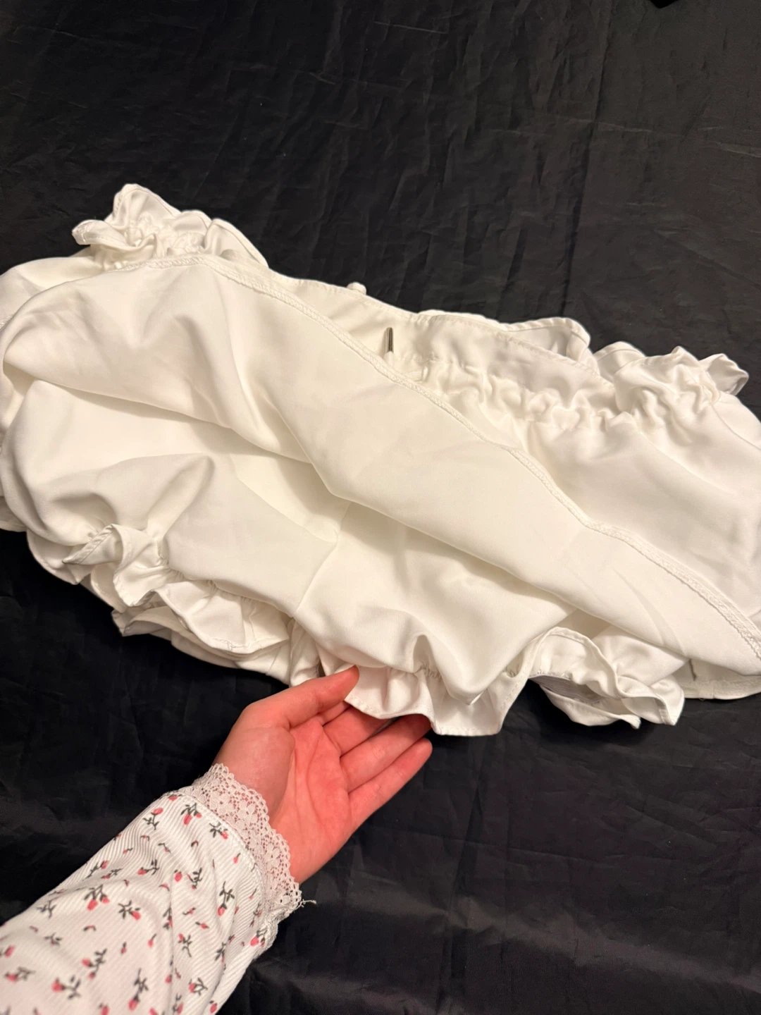White Ruffle Bloomers Skirt with Shorts - photo 3