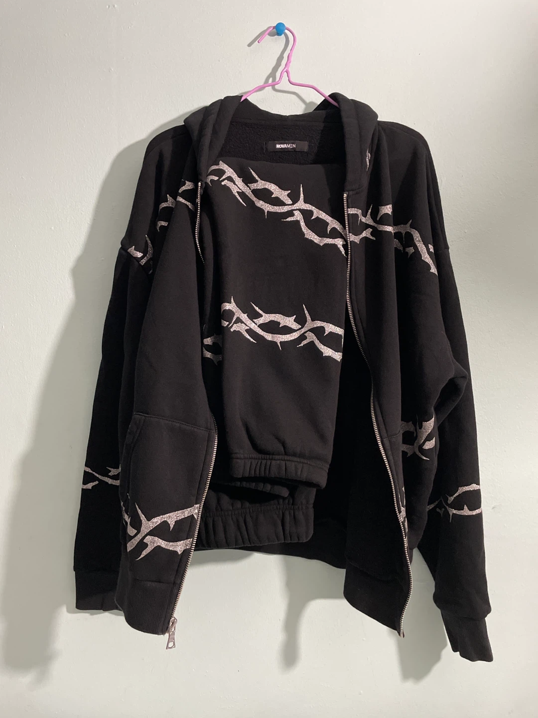 NOVAMEN Black Hoodie and Sweatpants Set - photo 3