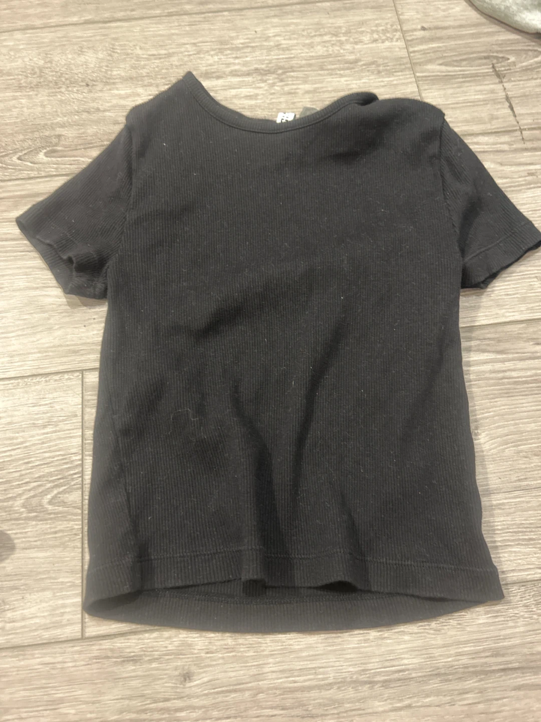 H&M Black Ribbed Crop Top