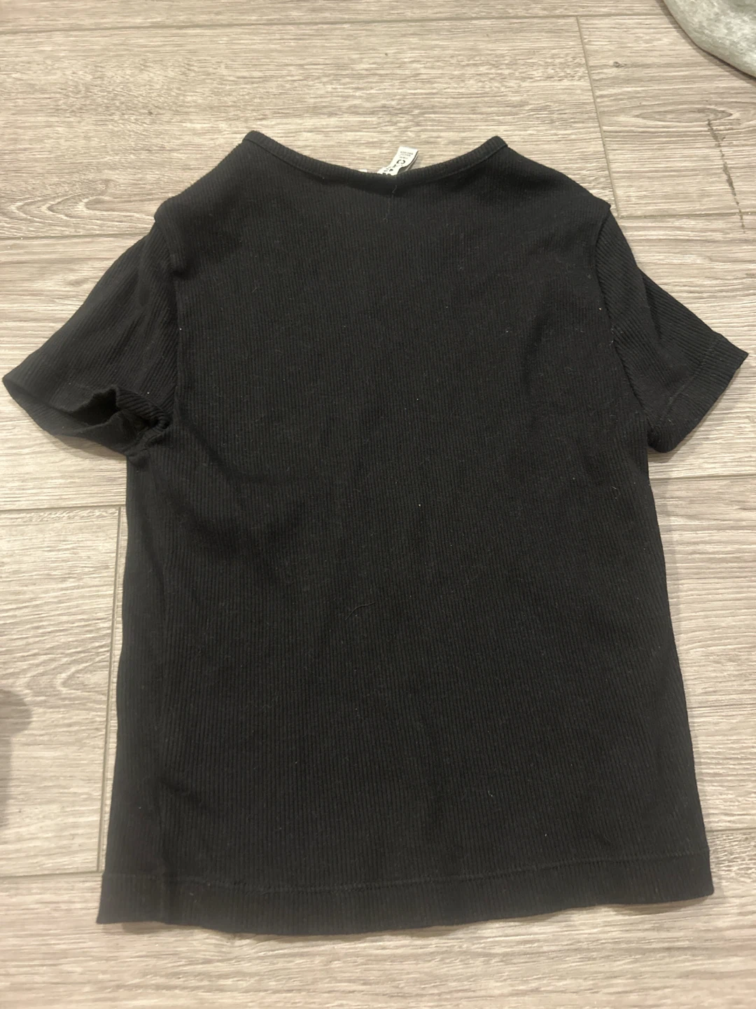 H&M Black Ribbed Crop Top - photo 2