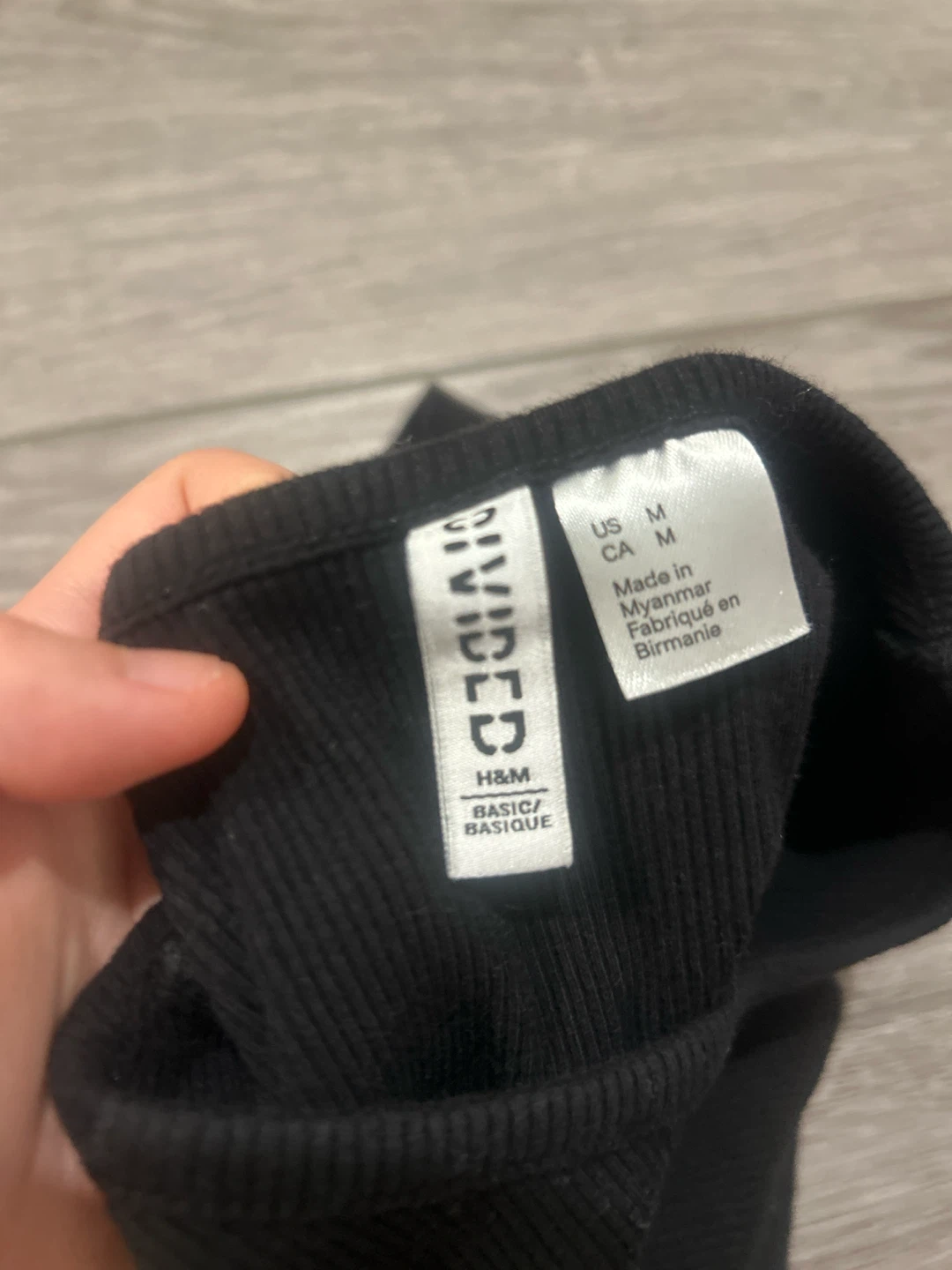 H&M Black Ribbed Crop Top - photo 3