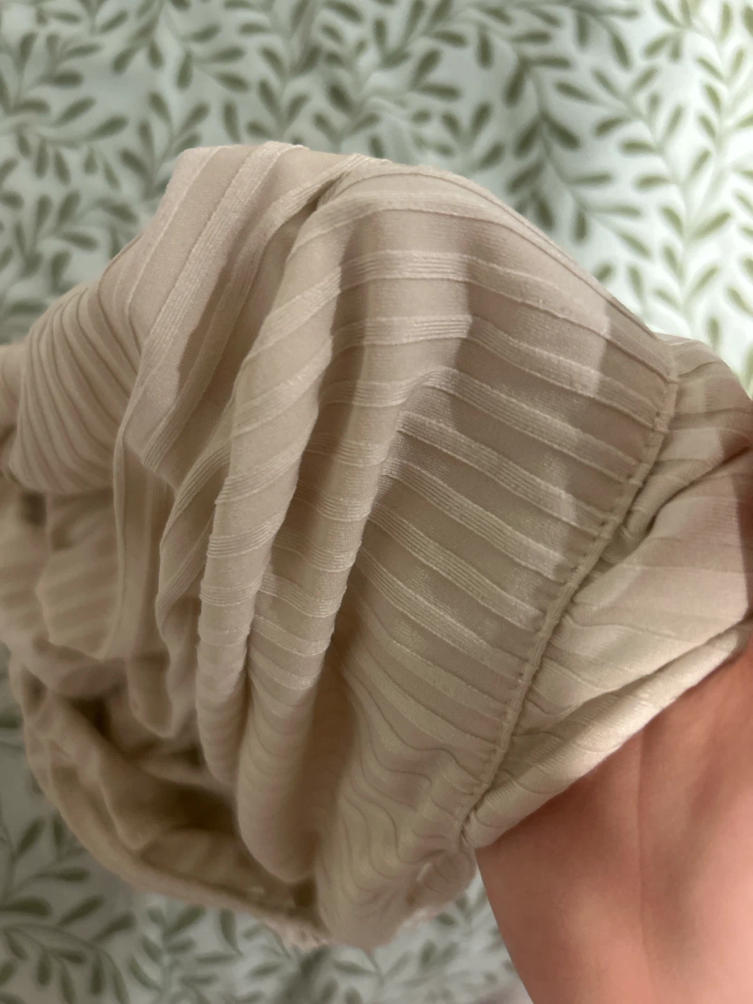 Beige Off-Shoulder Lace Detail Top - photo 2