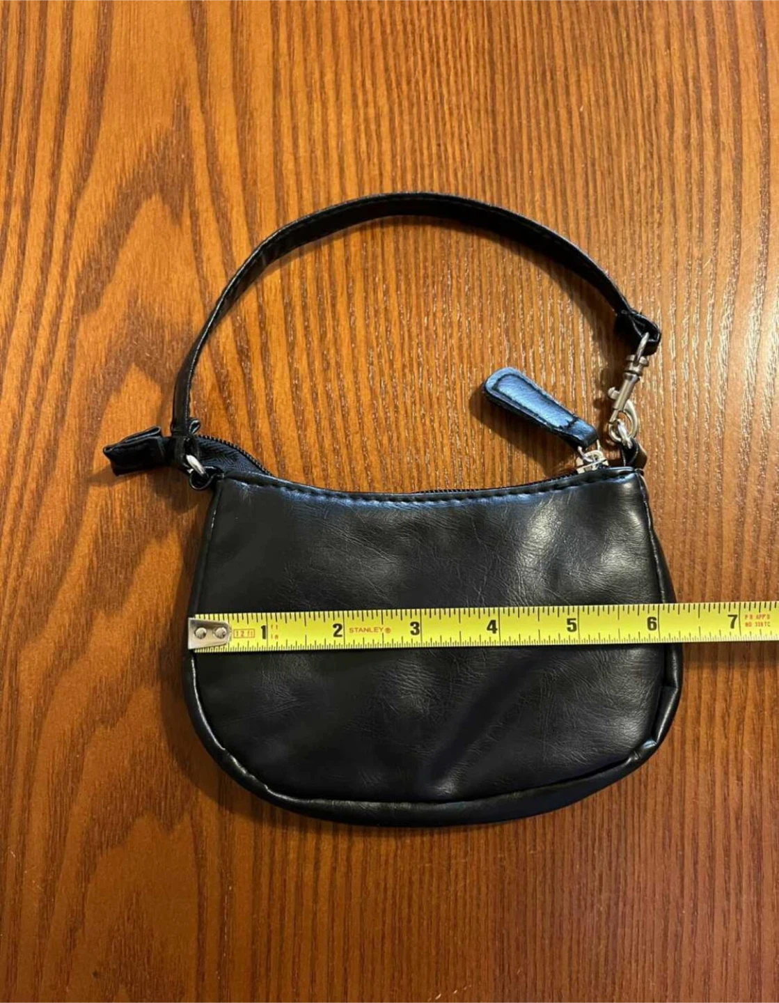 VINTAGE BLACK MINI PURSE, POUCH - photo 3