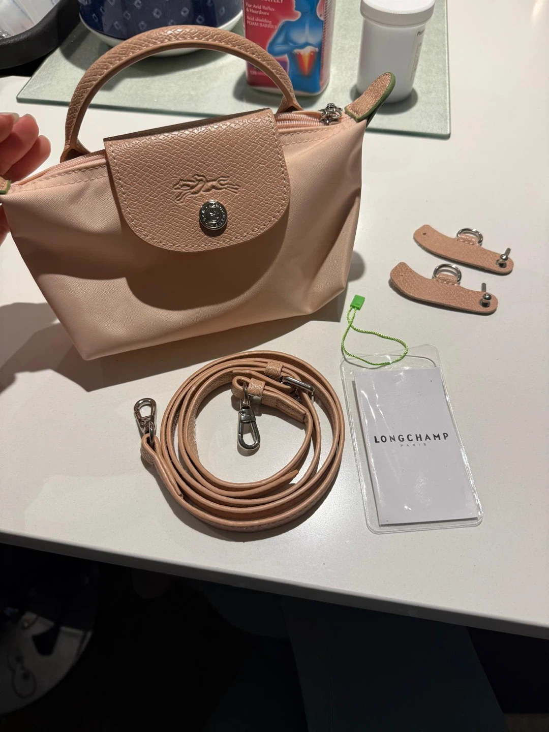 Longchamp Le Pliage Mini Pouch with Handle and Strap - photo 2