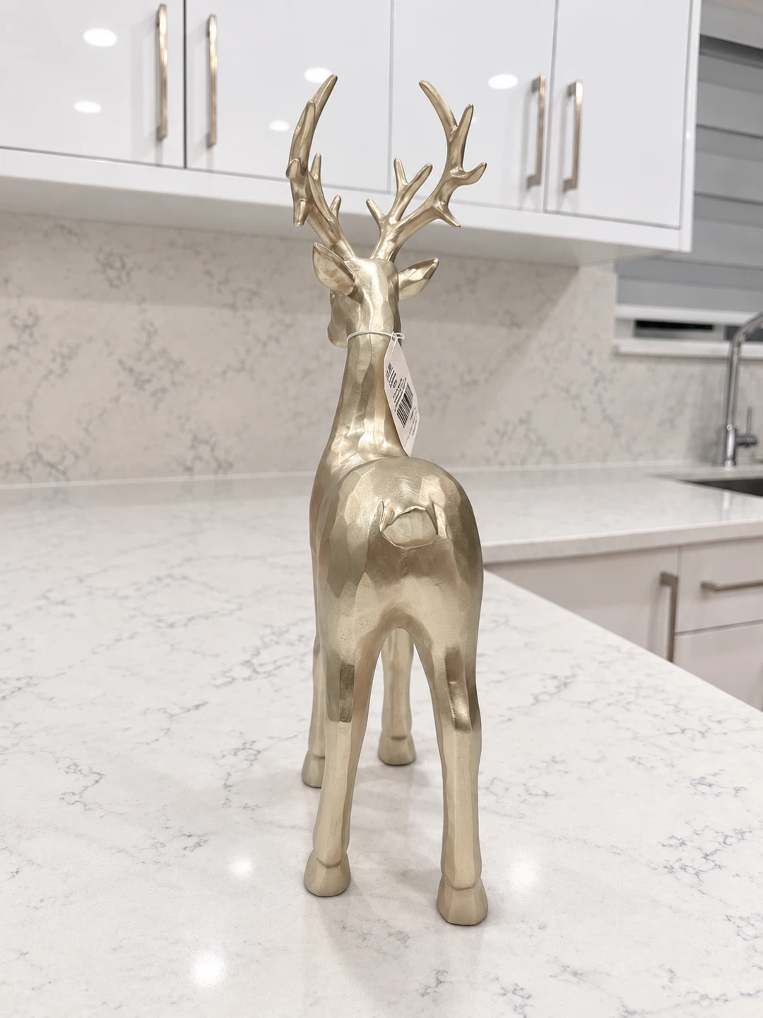 Brand New Gold Faceted Reindeer Figurine Christmas Holiday Decor - photo 4