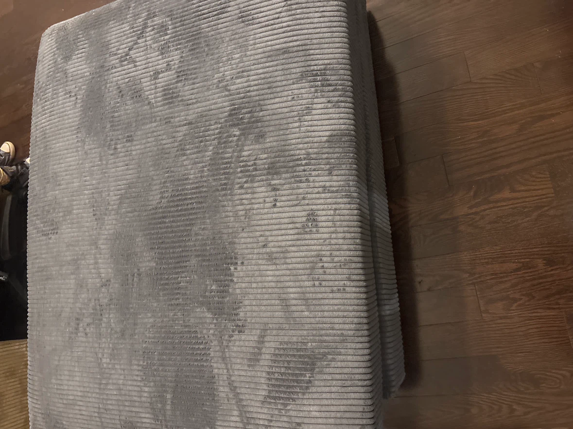 Grey Corduroy Ottoman - photo 3