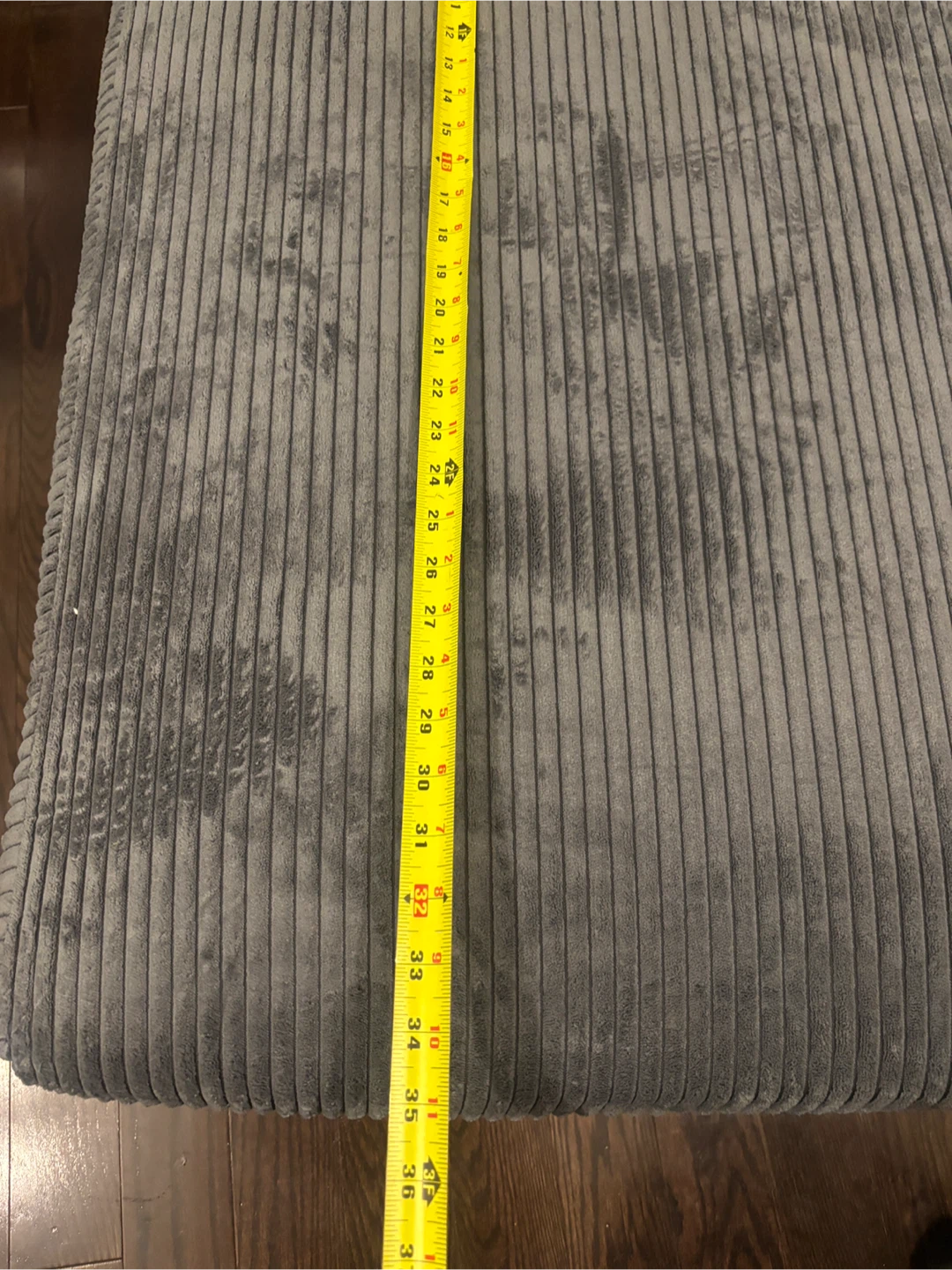 Grey Corduroy Ottoman - photo 5