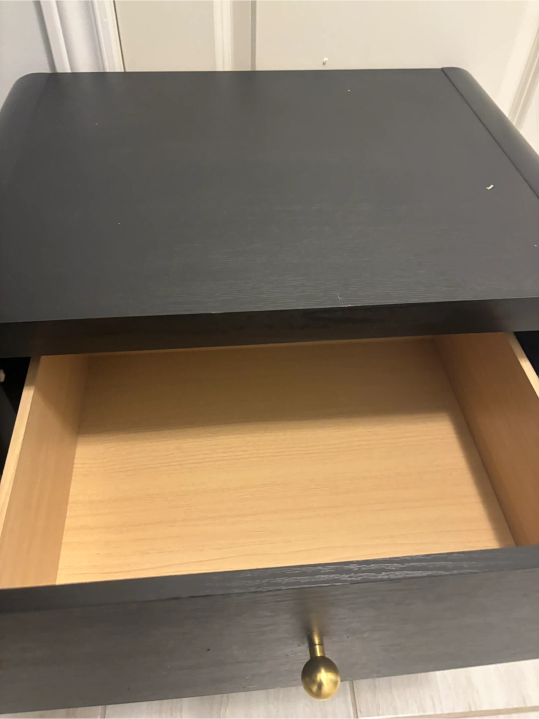 Black Nightstand with Two Drawers - photo 5