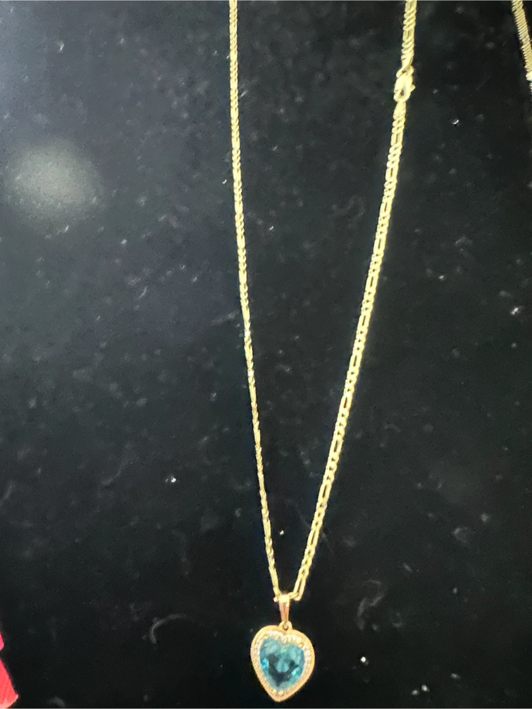 14k Gold Tone laminated Heart Pendant Necklace